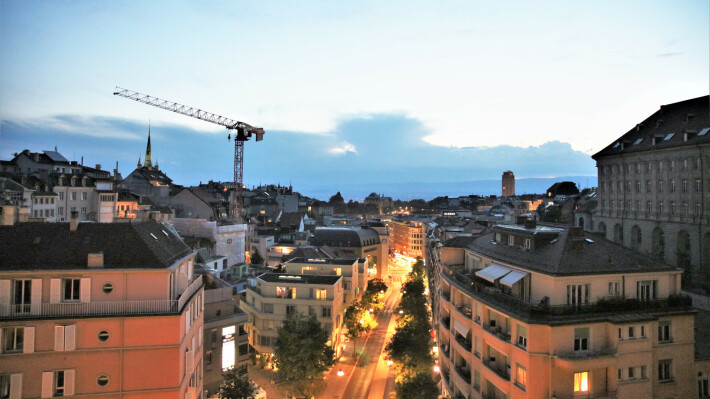 Getting Dark in Lausanne