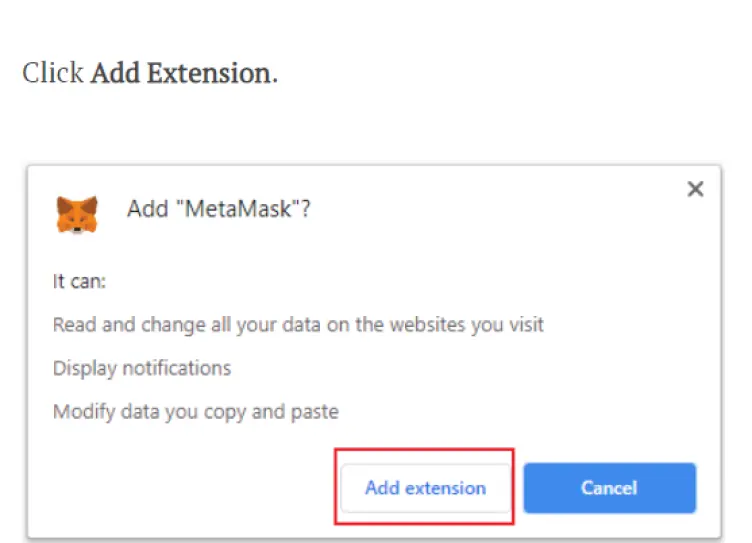 Add extension in Chrome