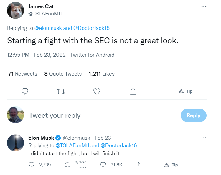 Elon Musk SEC crypto