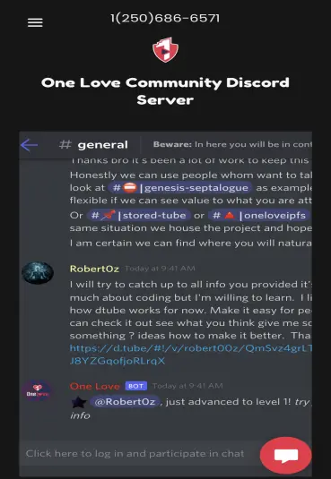 one love community discord embed