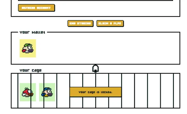 flappyz birdcage staking