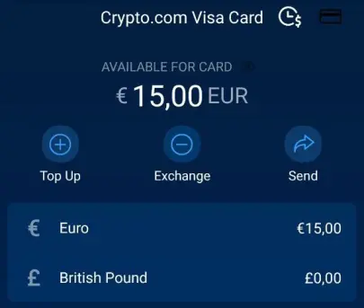 saldo tarjeta crypto.com