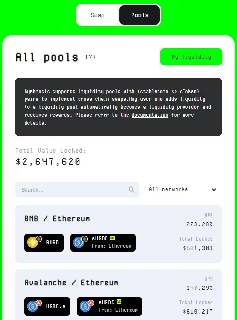 cross chain liquidity pool