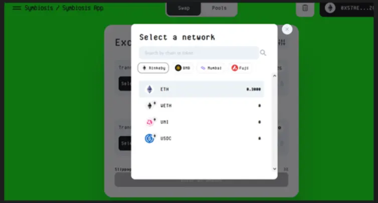 Adding a network on Symbiosis