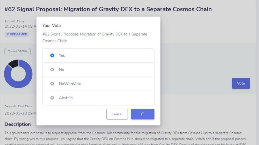 cosmos, blockchain, pos, gravity dex
