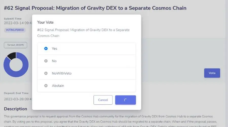 cosmos, blockchain, pos, gravity dex