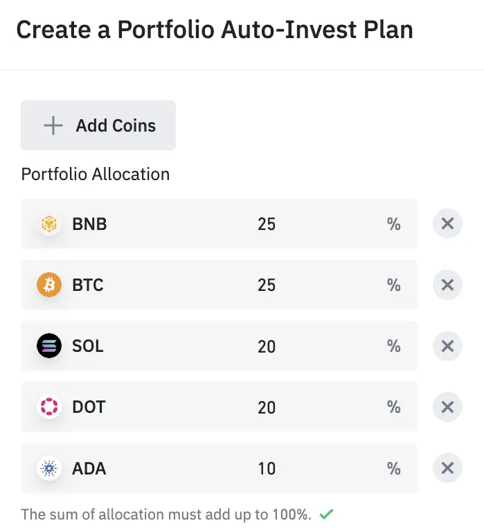 Portfolio Plan Auto-Invest