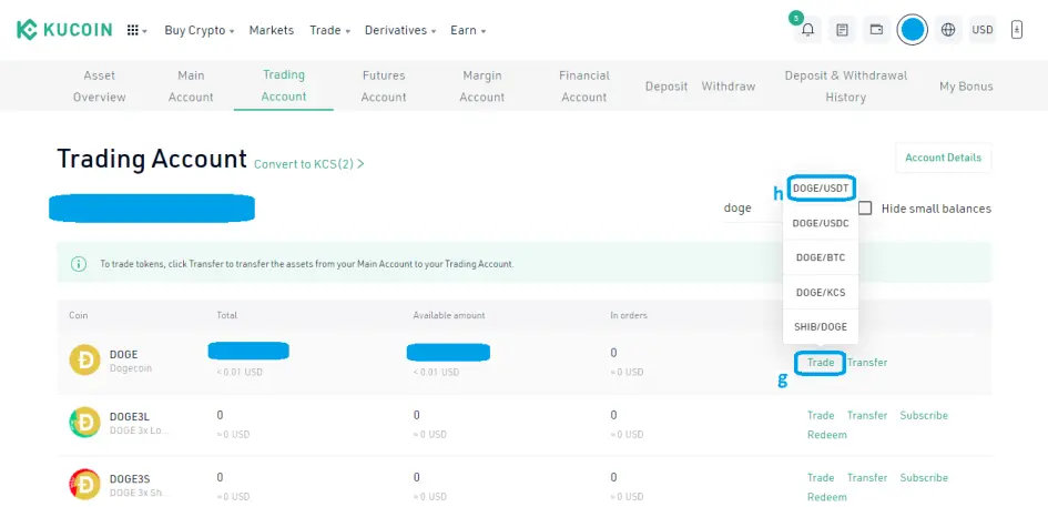 6. Trade into USDT
