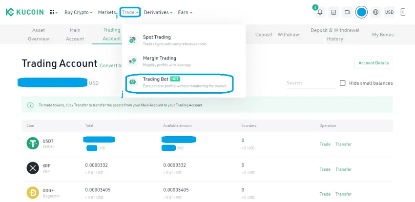 7. Open Trading Bot