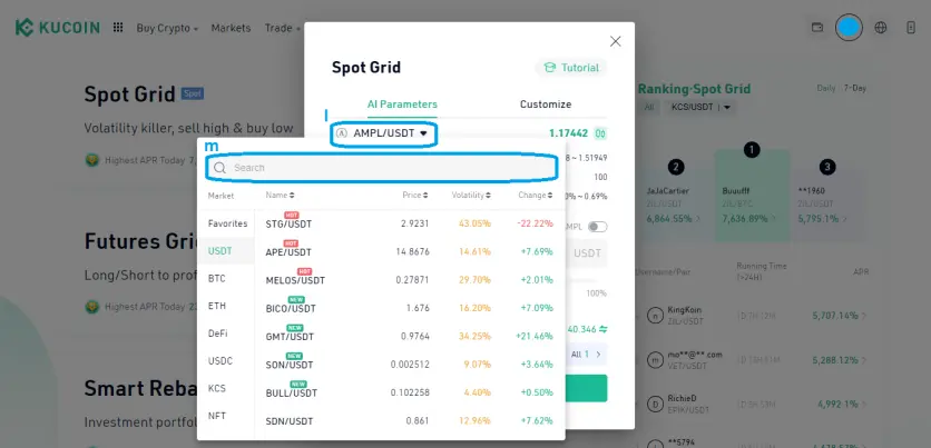 9. Choose Among Trading pairs