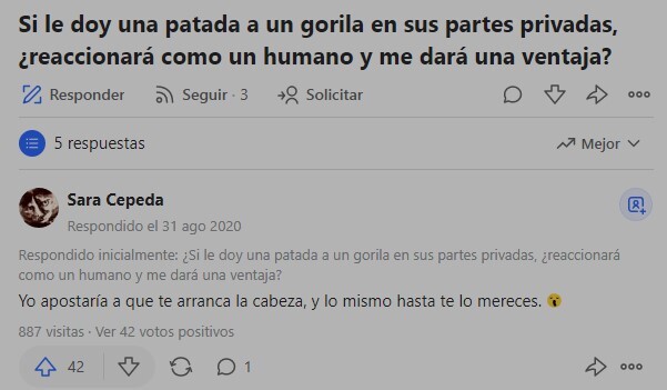 Pregunta absurda de Quora