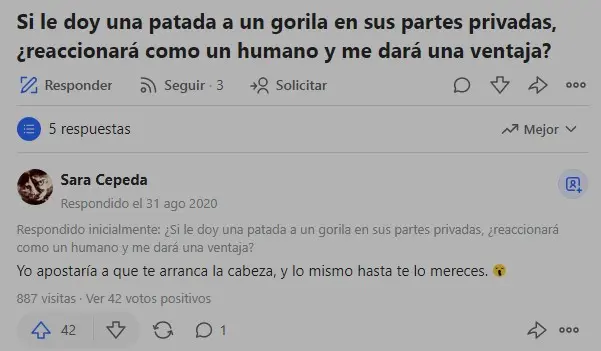 Pregunta absurda de Quora