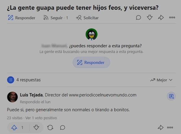 Pregunta absurda de Quora