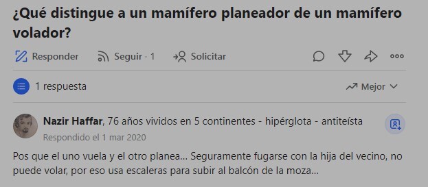 Pregunta absurda de Quora