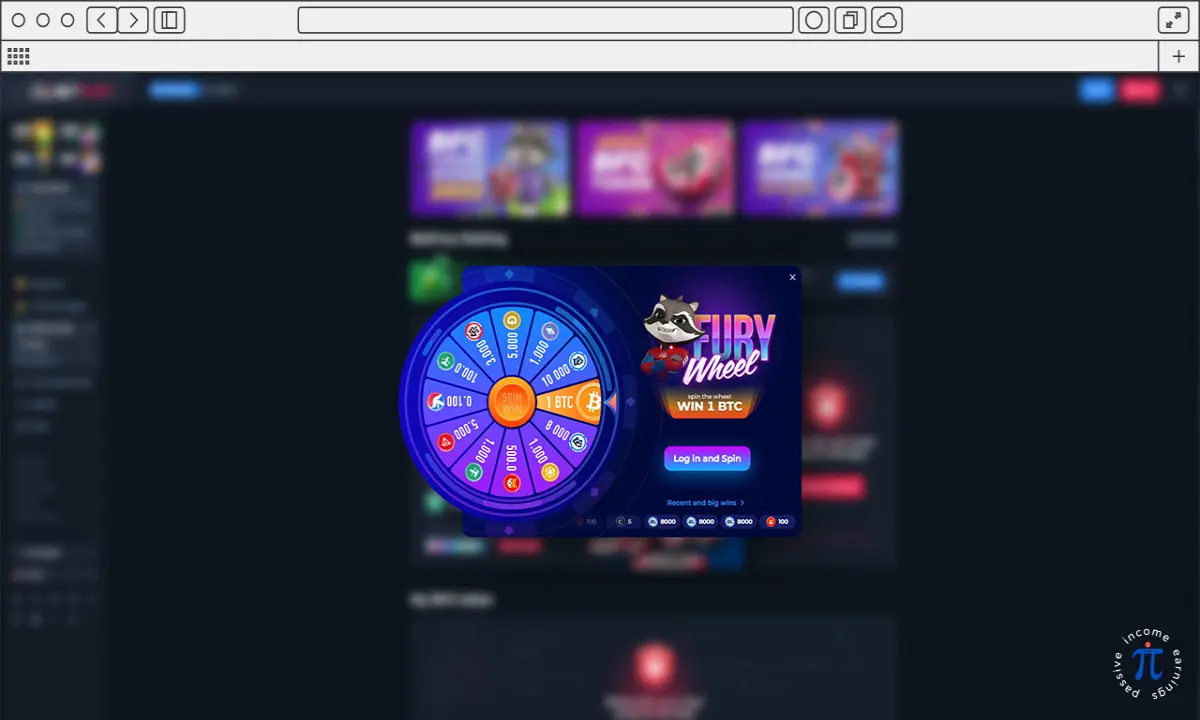 BetFury - Fury Wheel view.