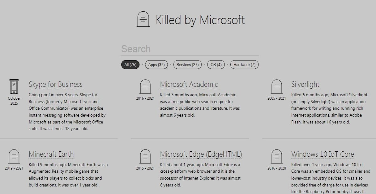 Cementerio de Microsoft