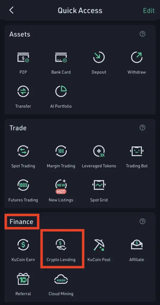 KuCoin Lending