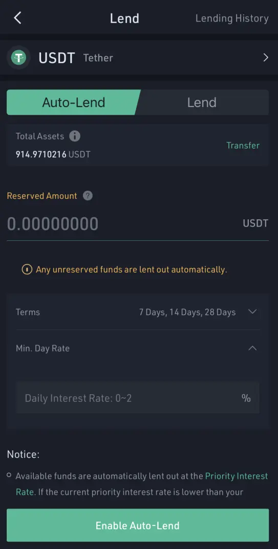 KuCoin Lending