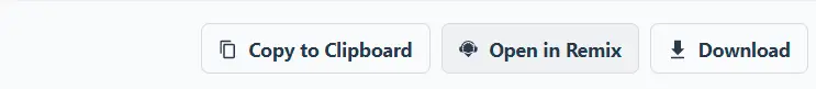 The option to open the token contract in the Remix IDE.