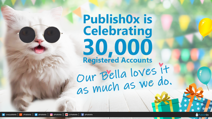 30000 accounts on Publish0x celebration picture