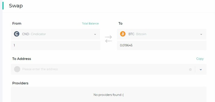 Swap tokens on My Ether Wallet