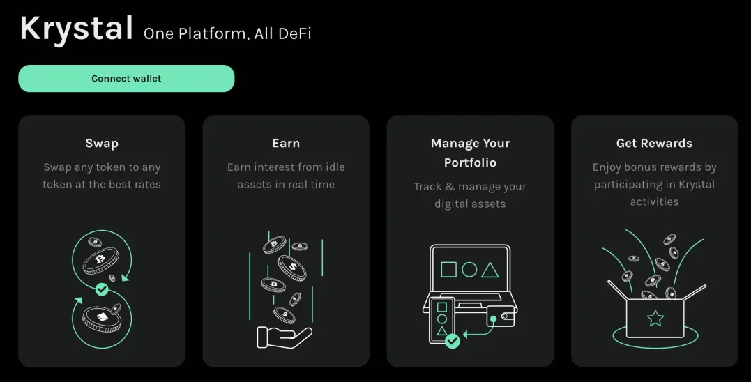 Krystal One Platform, All DeFi