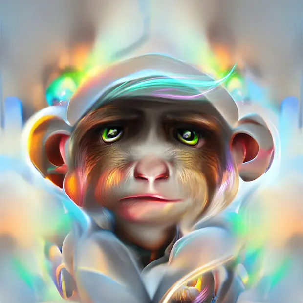 AI generated monkey portrait
