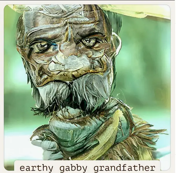 a grandfather with a eathy filter