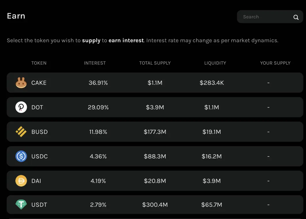 Earn APY on Krystal