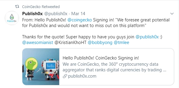 CoinGecko on Publish0x