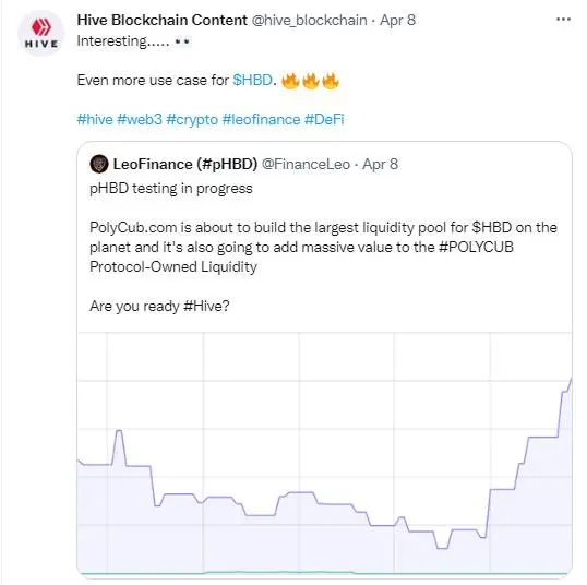 hive hbd stablecoin defi polycub blockchain crypto