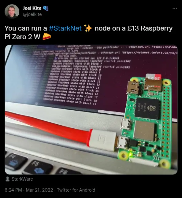 Starknet Node Raspberry Pi Zero 2