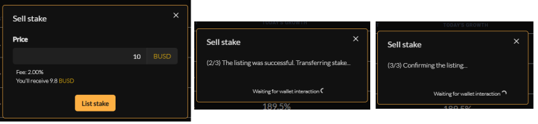 selling a stake