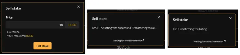 selling a stake
