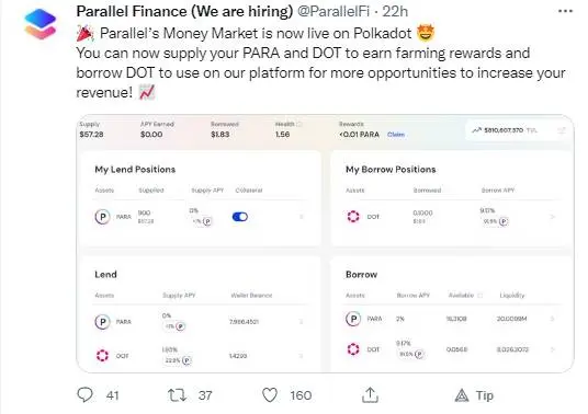 defi dex polkadot parallelfinance crypto blockchain