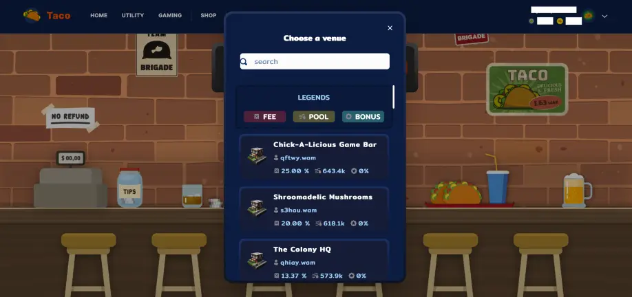 Choosing a restaurant in Taco