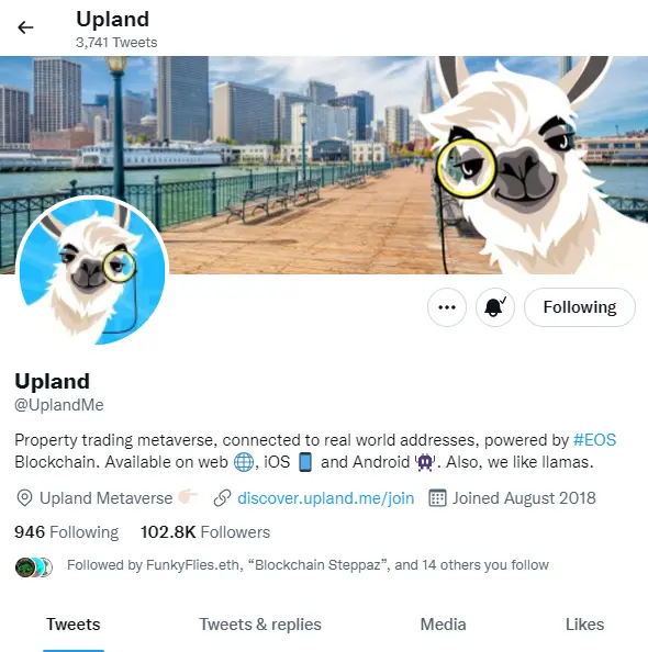Upland Twitter account
