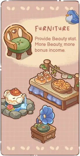 A lot of furnitures...