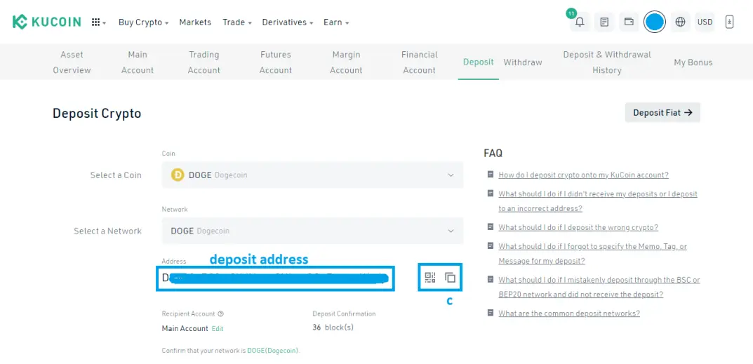 Get Deposit Address