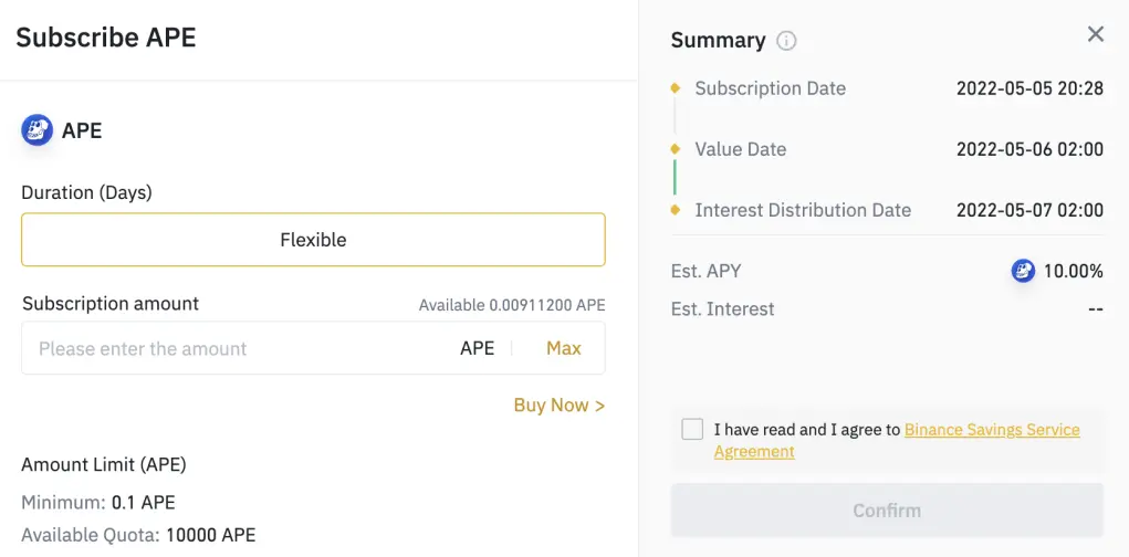 Subscribe to Binance Savings to generate passive income