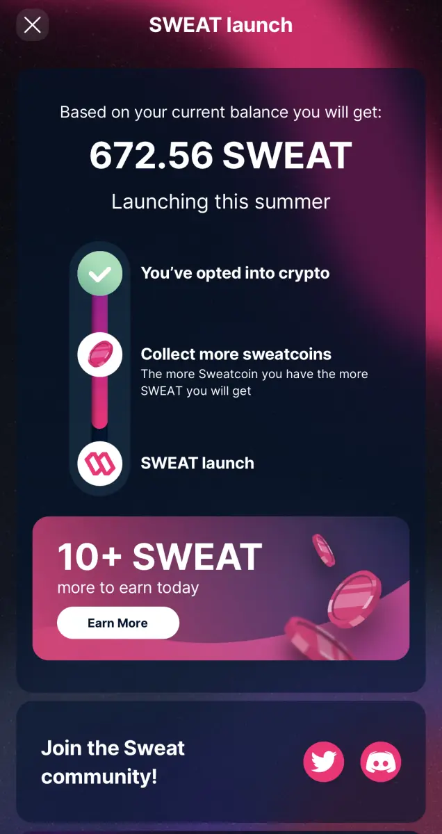Sweatcoins $SWEAT