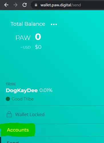 Click on Accounts