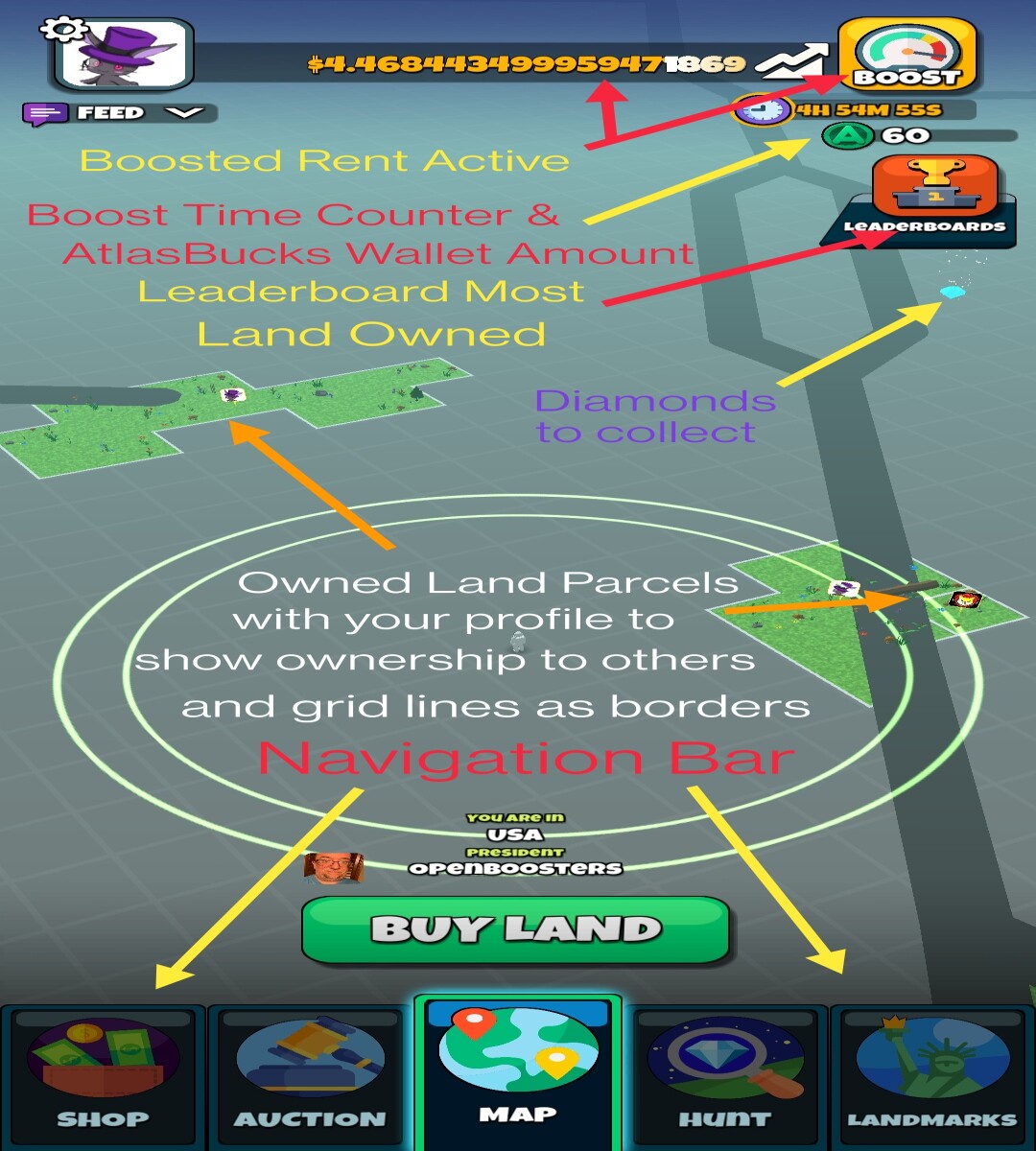 Atlas Earth Navigation Map