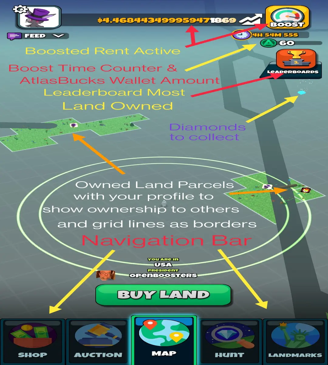 Atlas Earth Navigation Map