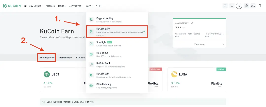 KuCoin Burning Drop - passive income explained