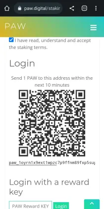 Login on mobile Chrome