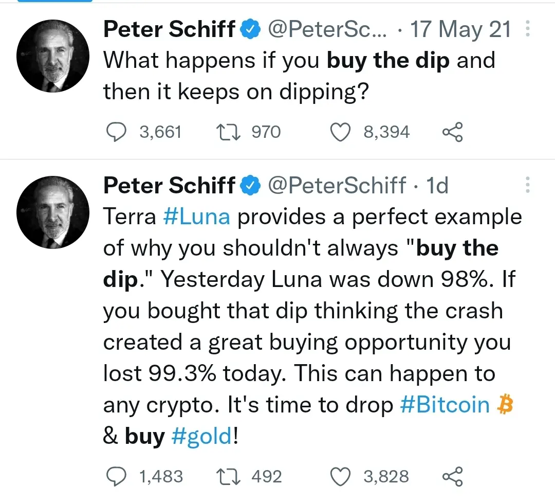 Peter Schiff tweet