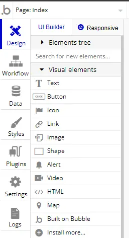 sidebar navigation