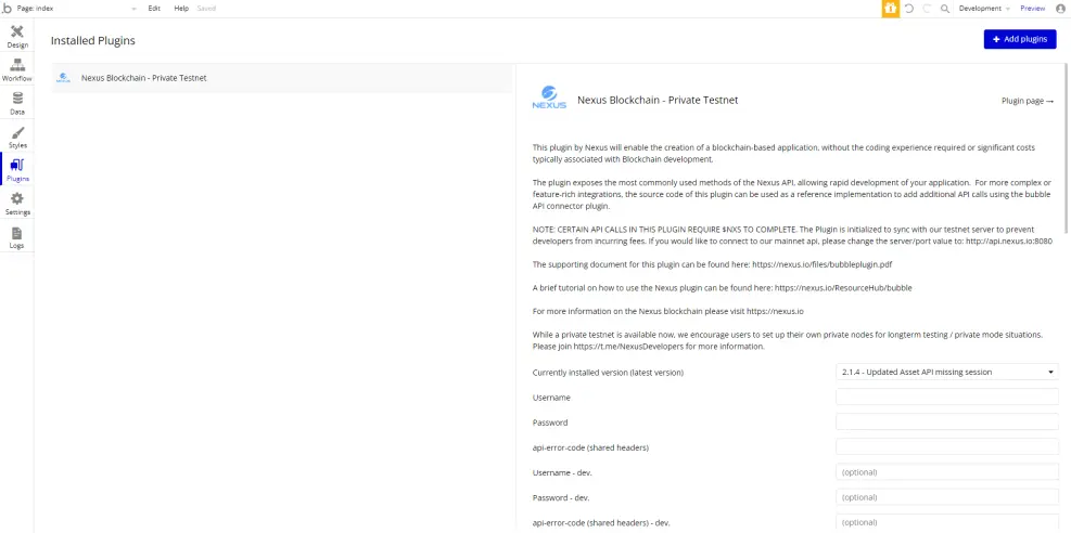 Nexus plugin now in the installed plugins page