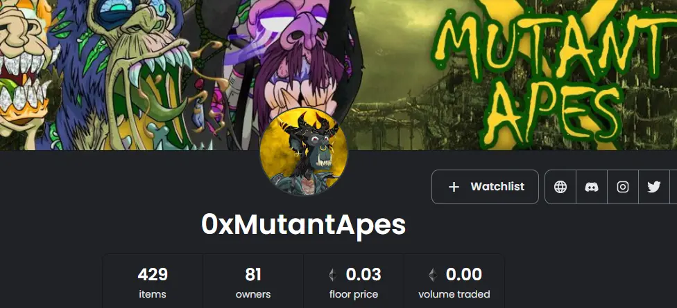 0x mutant ape nft opensea